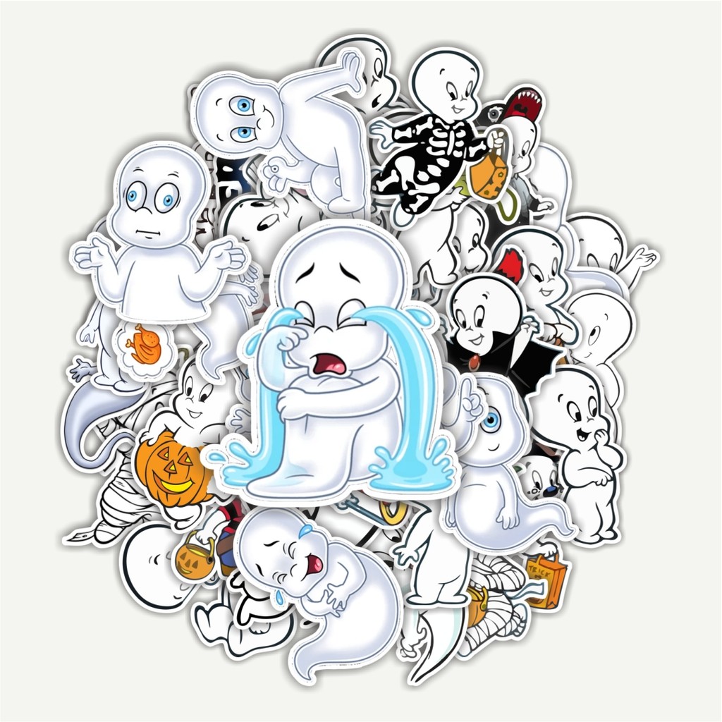 

Sticker Pack Stiker Kartun Casper Dekorasi Lucu Kreatif untuk Notebook, Skateboard, HP