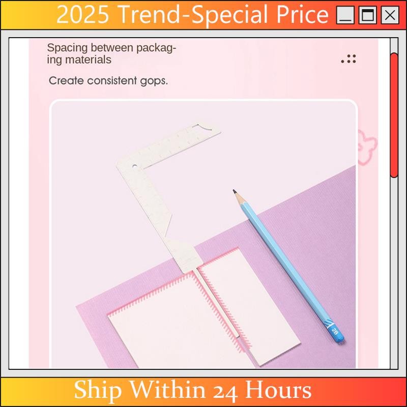 

5-In-1 Book Cover Guide Stainless Steel Metal Bookbinding Cover Tool For Scribe Marking Album Notebook Gauge Ruler Easy To Use