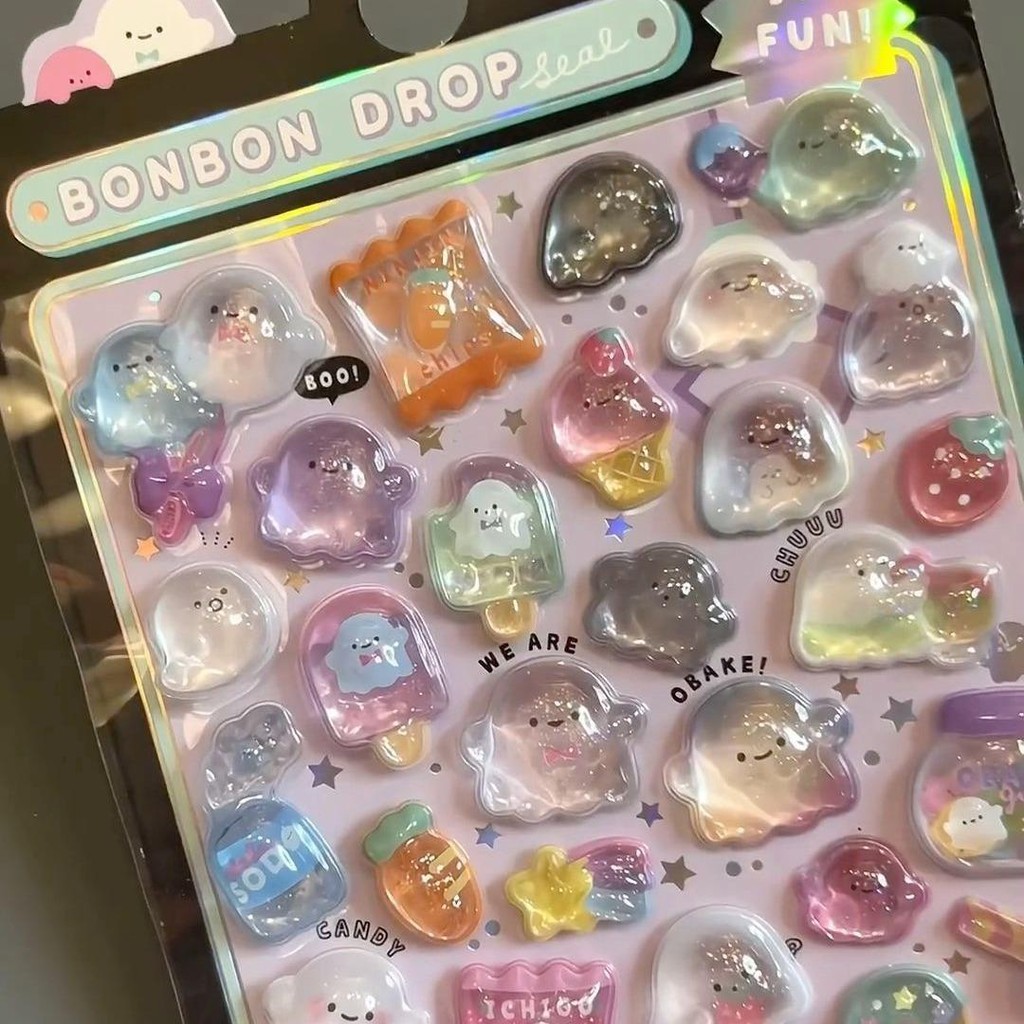 

Stickers Jelly 3D Bubble Stiker Cute Dekorasi Anti Air Journal Diary Anak Planner Craftycharm