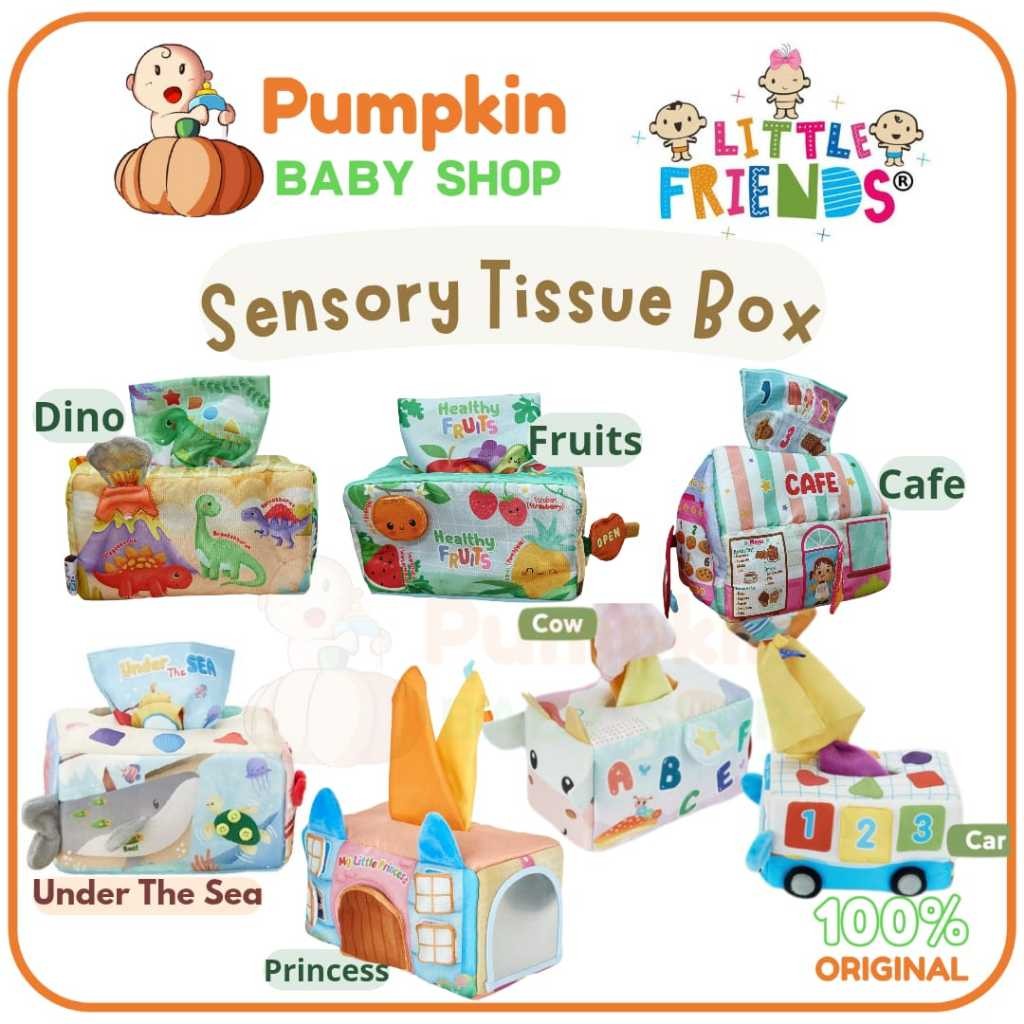 NASPROTOPB Little Friends Sensory Tissue Box - Mainan Sensory anak