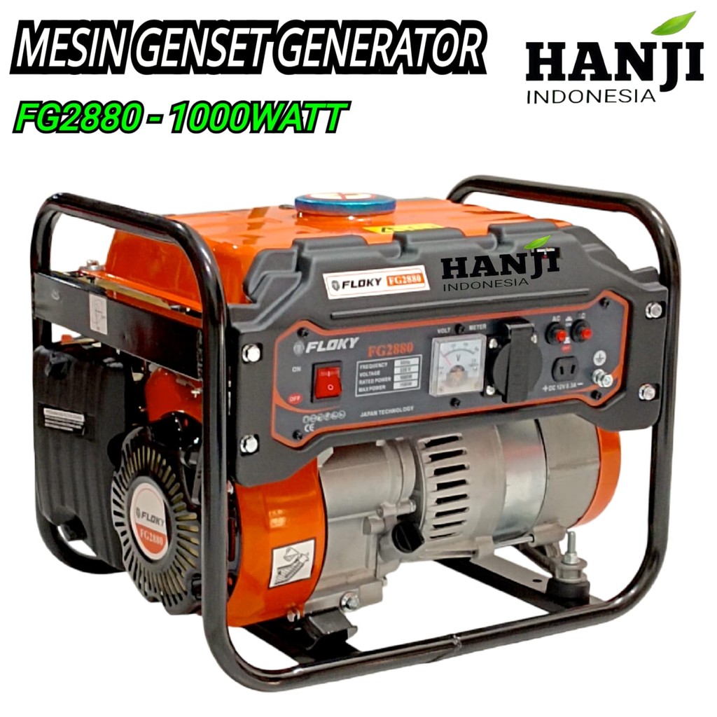 Mesin Genset Generator 1000 Watt 4 Tak FG2880 Generator Genset FG2880 1000 Watt 4 Tak