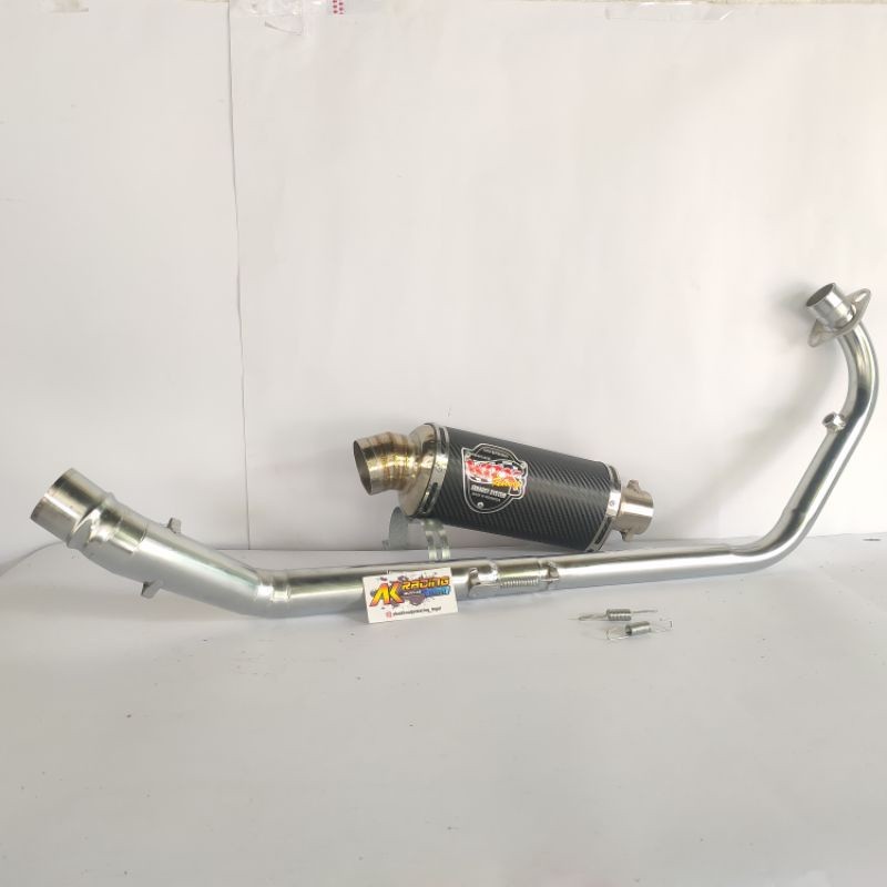 Knalpot Racing WRX OVAL Carbon Vixion, Vixion R, Megapro, Byson, CB150, VERZA, GL, Tiger, Thunder, X