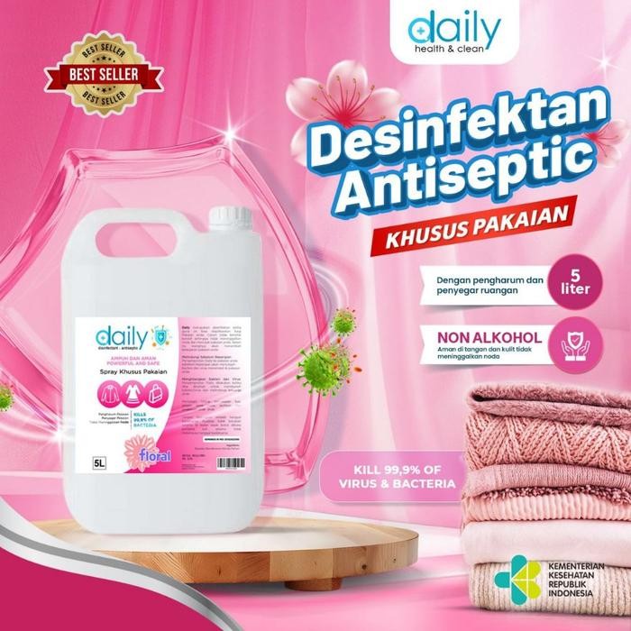 Desinfektan Cairan Antiseptik DAILY Premium 5 Liter Aman Untuk Kulit