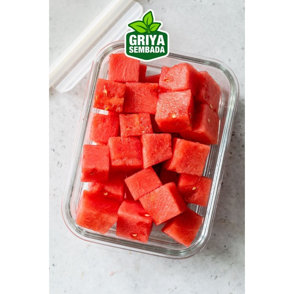 

instant Semangka Merah Buah Potong Kemasan Food Prep 500ml sameday/Griya Sembada