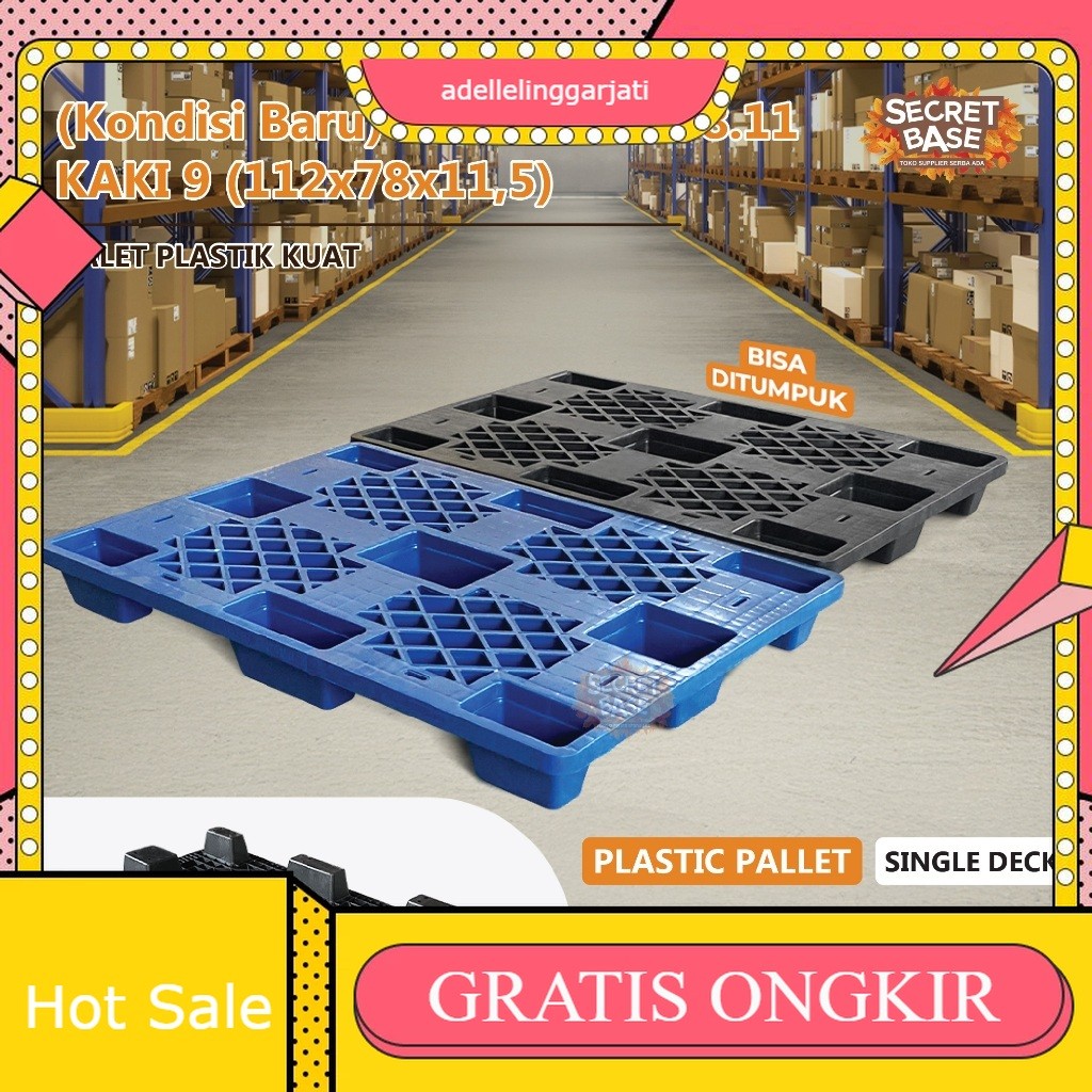 (Kondisi Baru) PALET CP1178.11 KAKI 9 (112x78x11,5) - Dipan Tempat Tidur / Alas Tatakan Kasur / Pall
