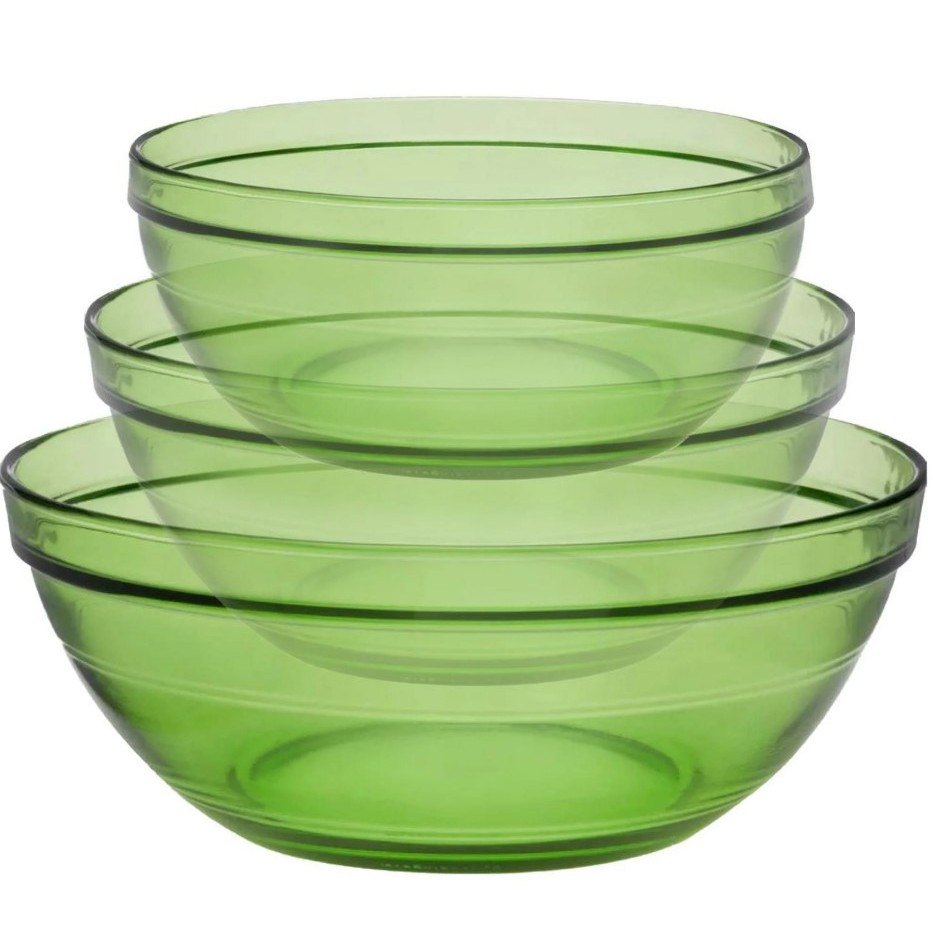 Duralex Mangkok kaca mixing bowl Aesthetic Green