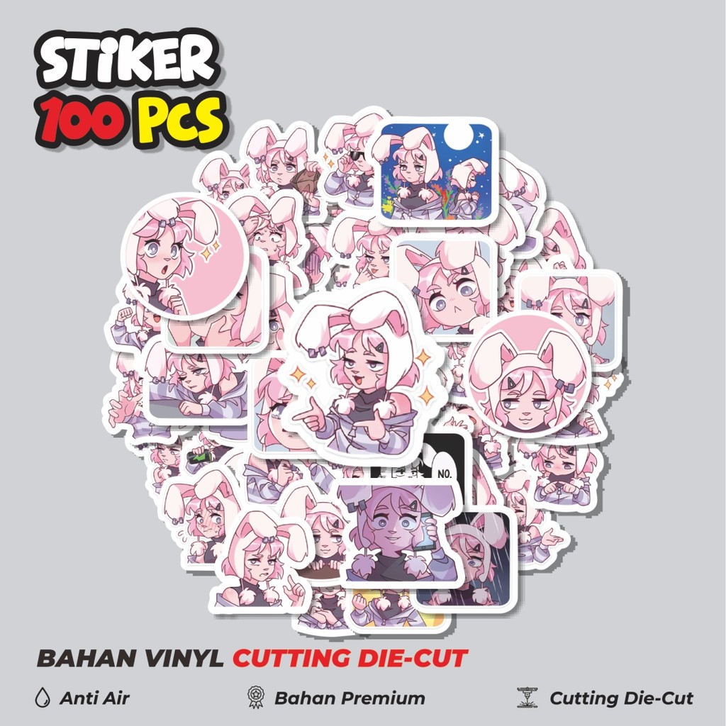 

Terbaru! 50 pcs Stiker Funny Character Sophie The Rabbit Girl Dekorasi Lucu Kreatif untuk Notebook, Skateboard, HP