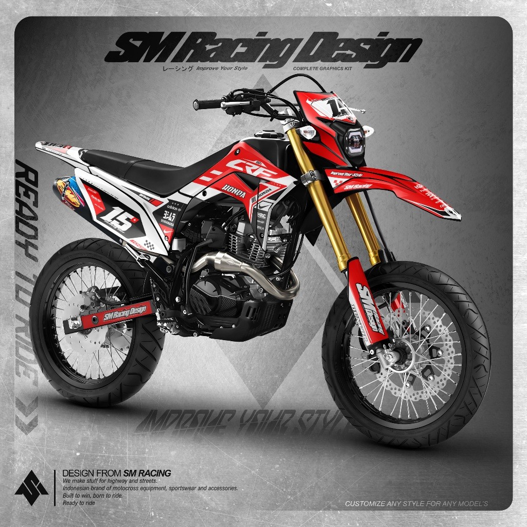 

Decal Stiker Crf 150 L Supermoto Full Body Warna Merah Putih Hitam Design Terbaru 2024
