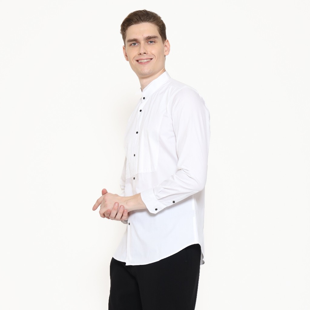 Schoeller Kemeja Pria Putih Formal – Slim Fit | Artikel Fontana-TLST-PT – Size 14.5–17