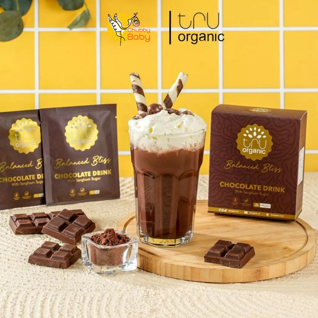 

TRUorganic Chocolate Balanced Bliss 5 Sachet - Minuman Cokelat Rendah Kalori dengan Gula Sorghum