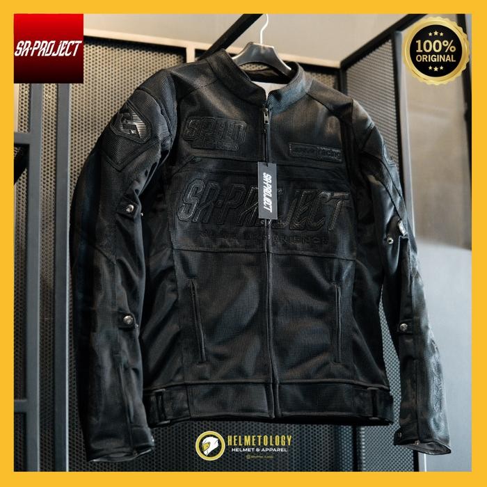 SR Project Ridera Black Carbon Motorsport Jacket Mesh Jaket Motor Original