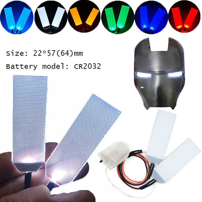 Y Led Light Eyes Kits for Tony Stark Helmet Mask Glow Eyes Lights Mofied Halloween Cosplay Masks Acc
