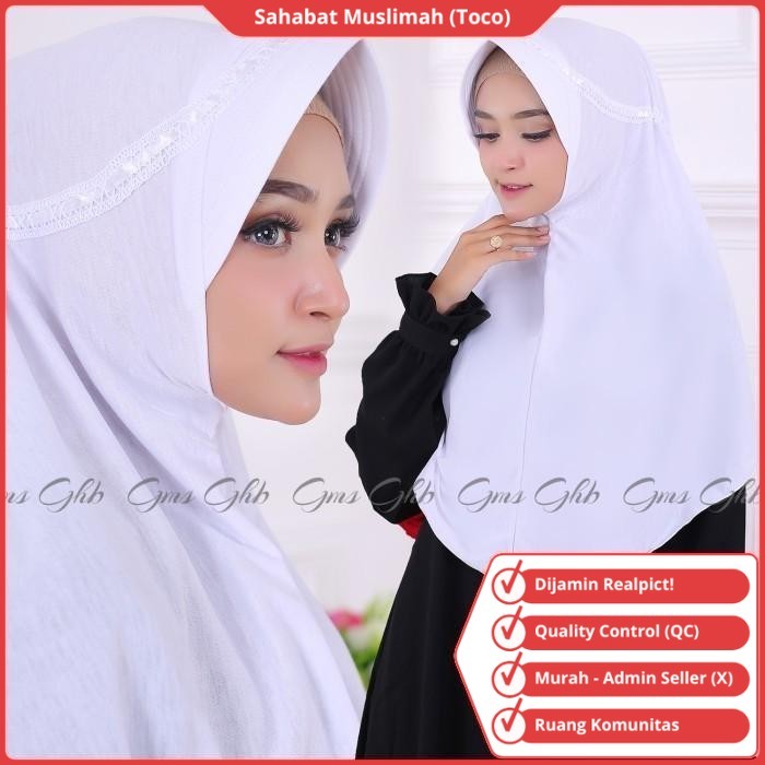 Jilbab Sekolah Anak Instan Serut Pita