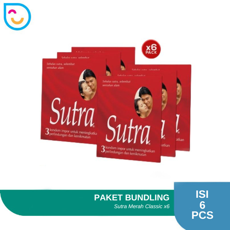 Kondom Sutra Classic Isi 3 Pcs x 6 / Sutra Merah Isi 3 / BISA BAYAR DI TEMPAT (COD)