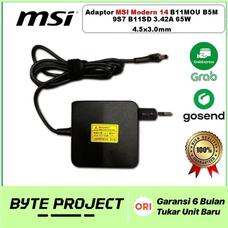 ORI Charger Adaptor Laptop MSI Modern 14 B11MOU B5M 9S7 B11SD 65W