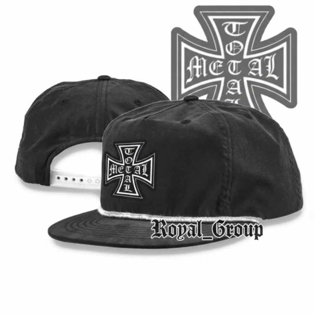 Metal / Topi Snapback Classic / Rope Cap Hats / Topi Skena Fashion Cowok Cewek Keren