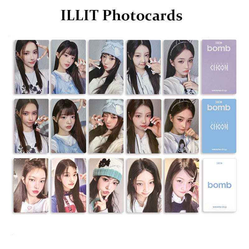 5/215Pcs/Set KPOP ILLIT BOMB WVS Ver Selfie Lomo Cards Wonhee Moka Minju Two Sides Korean Style Phot