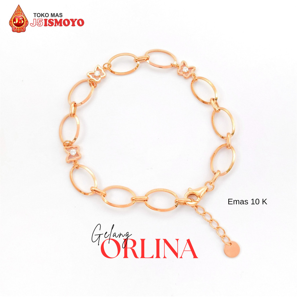 Gelang Emas Mas Asli Model Rantai Orlina J5 Ismoyo