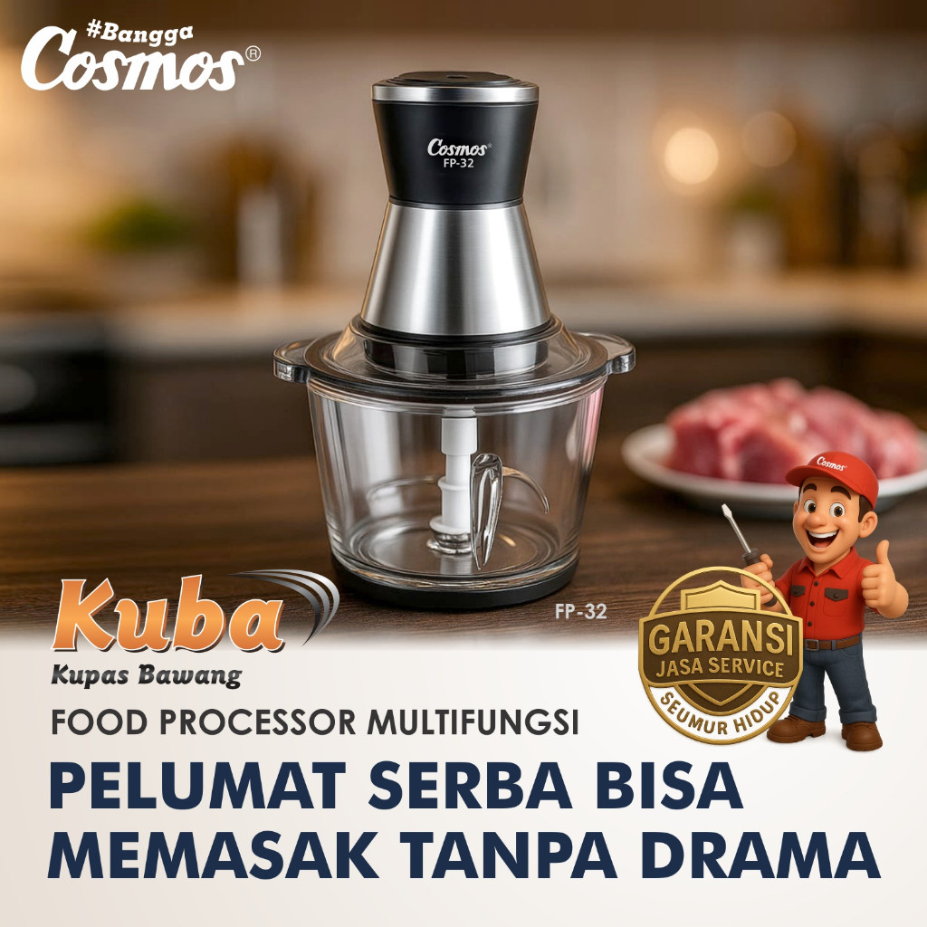 Cosmos Food Processor Dan Blender - Alat Penggiling Makanan Serbaguna - RDE