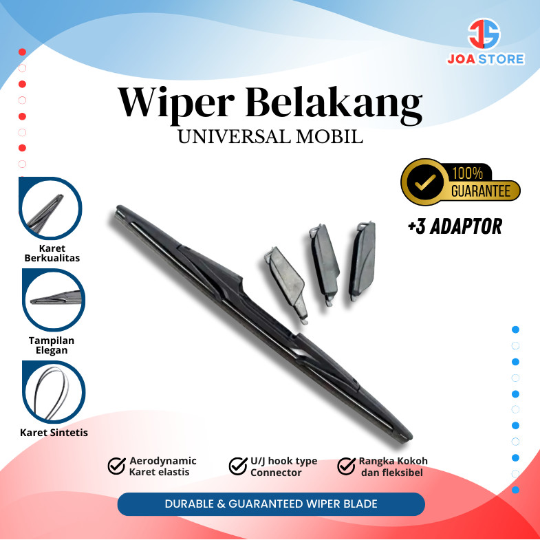 Wiper Belakang Mobil Frameless Universal Tanpa Rangka Besi Untuk Semua Jenis Mobil Tahan Lama - W901