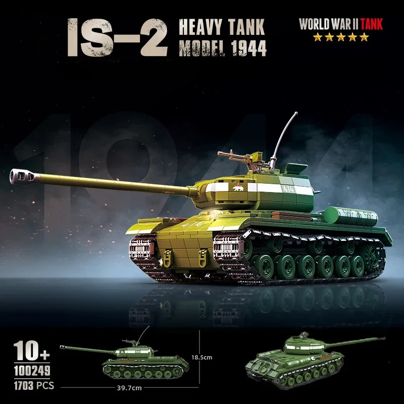 Military World War II IS-2 Heavy Tank Buig Block Toy Collection Model ildren For ristmas And Birthda