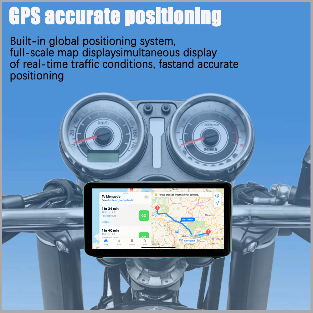 6.1-inch Motorcycle 4G Smart Navigation Screen Wireless Carplay IP67 Waterproof Android video record