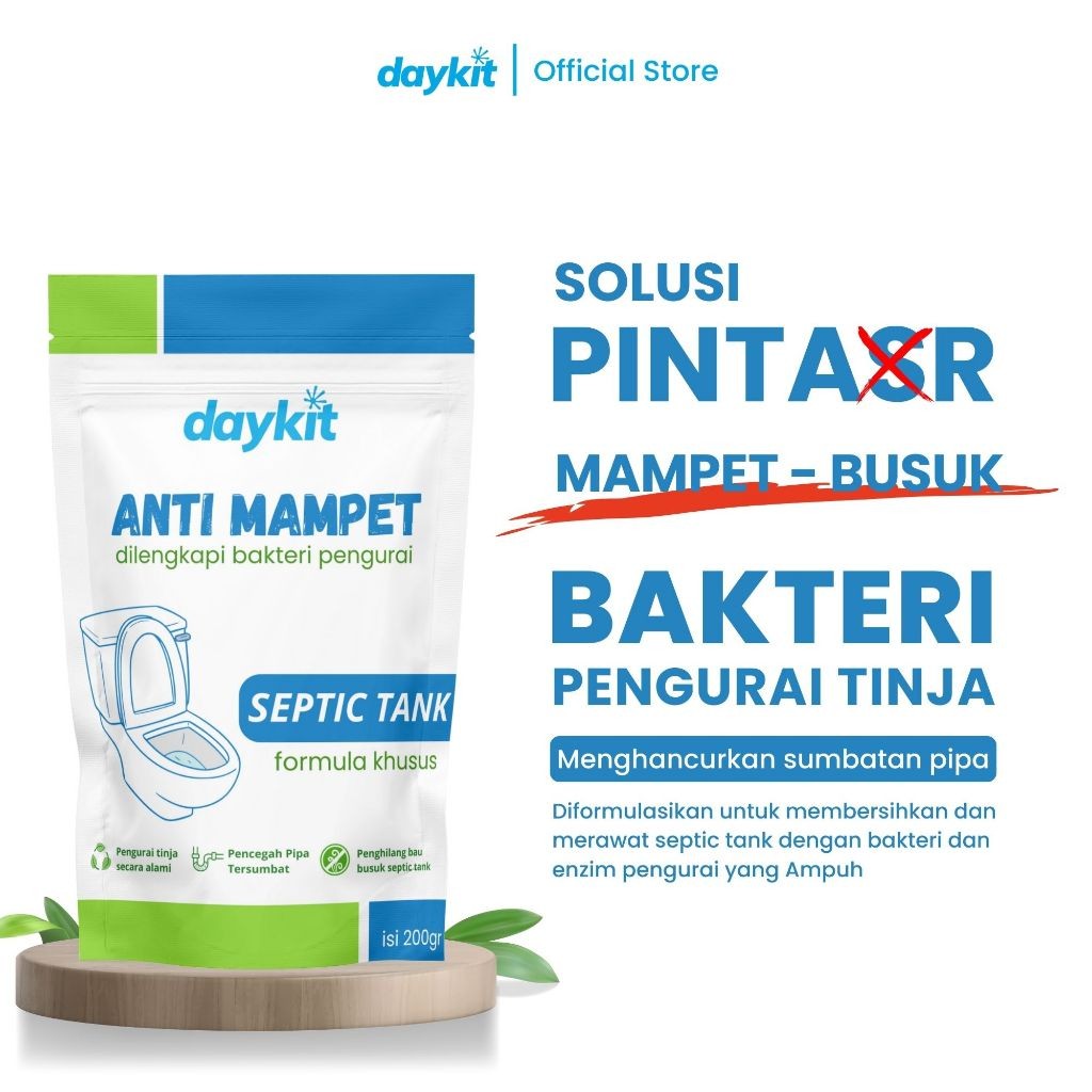 Savana Home | DAYKIT Anti Mampet Dilengkapi Bakteri Pengurai Untuk Septic Tank Saluran Air Pipa Mamp
