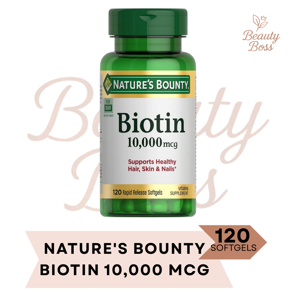 Nature's Bounty Biotin 10000 MCG Natures Suplemen Kuku Rambut Kulit