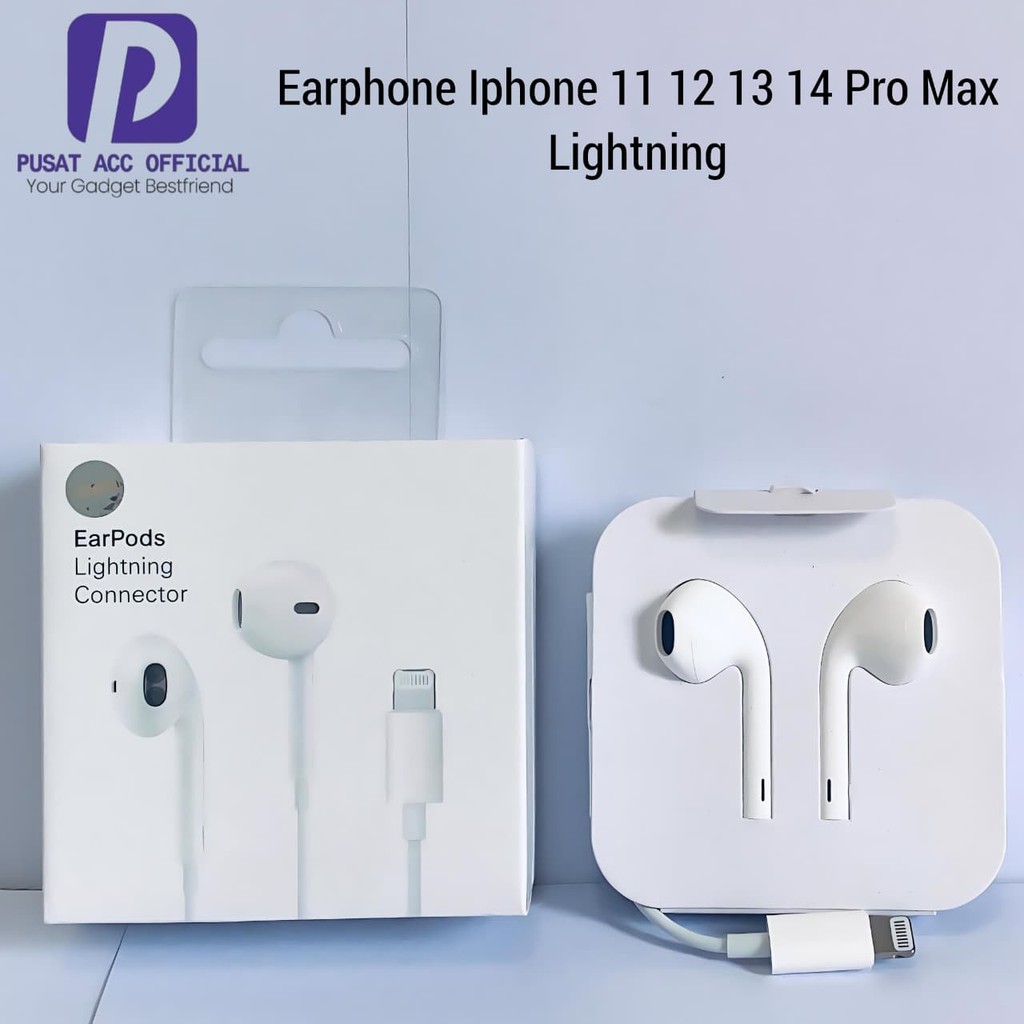 Earphone Headset Handsfree Kabel Iphone 11 12 13 Pro Max Lightning Super Bass