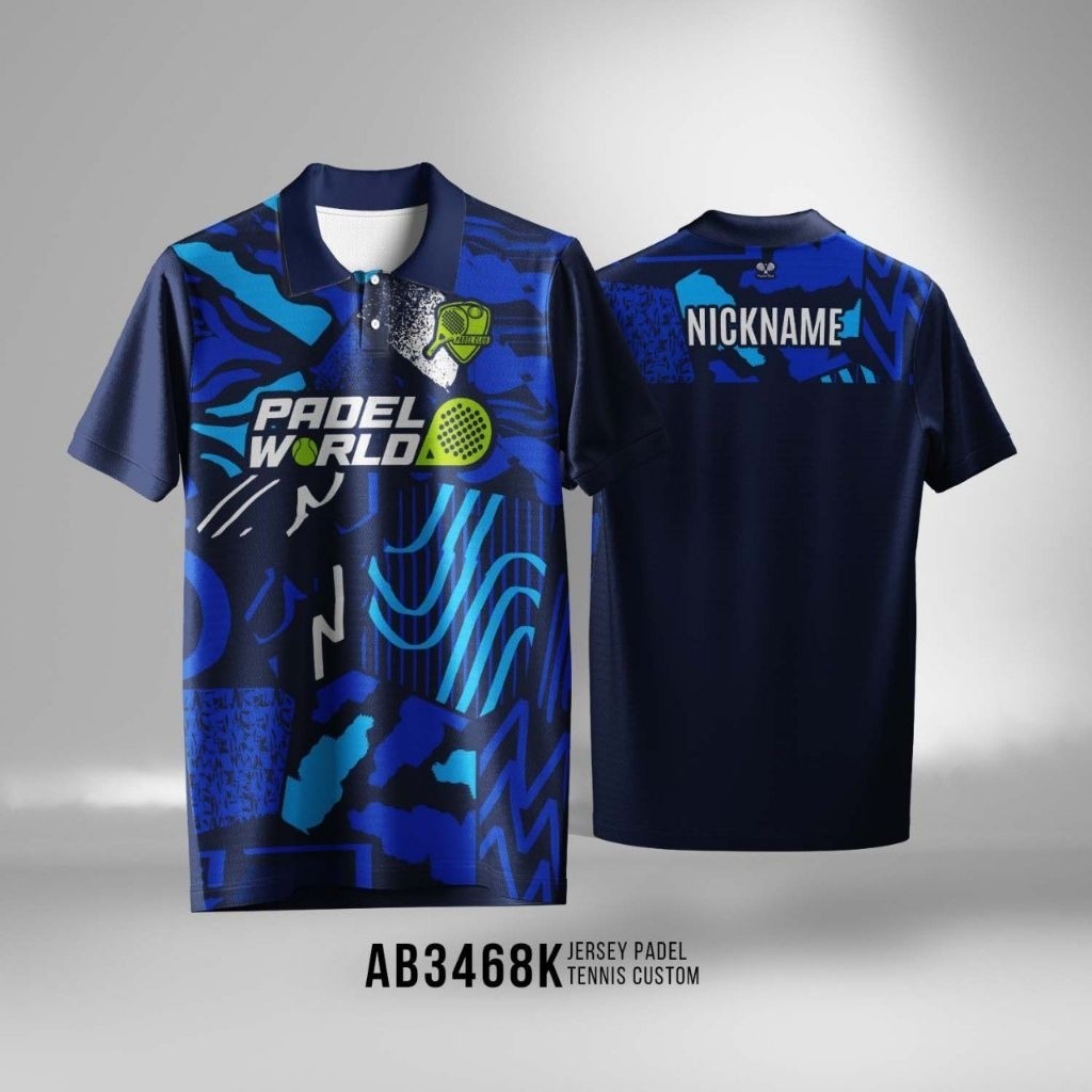 Kaos Jersey Padel Tenis Custom Full Print AB3468K VMP