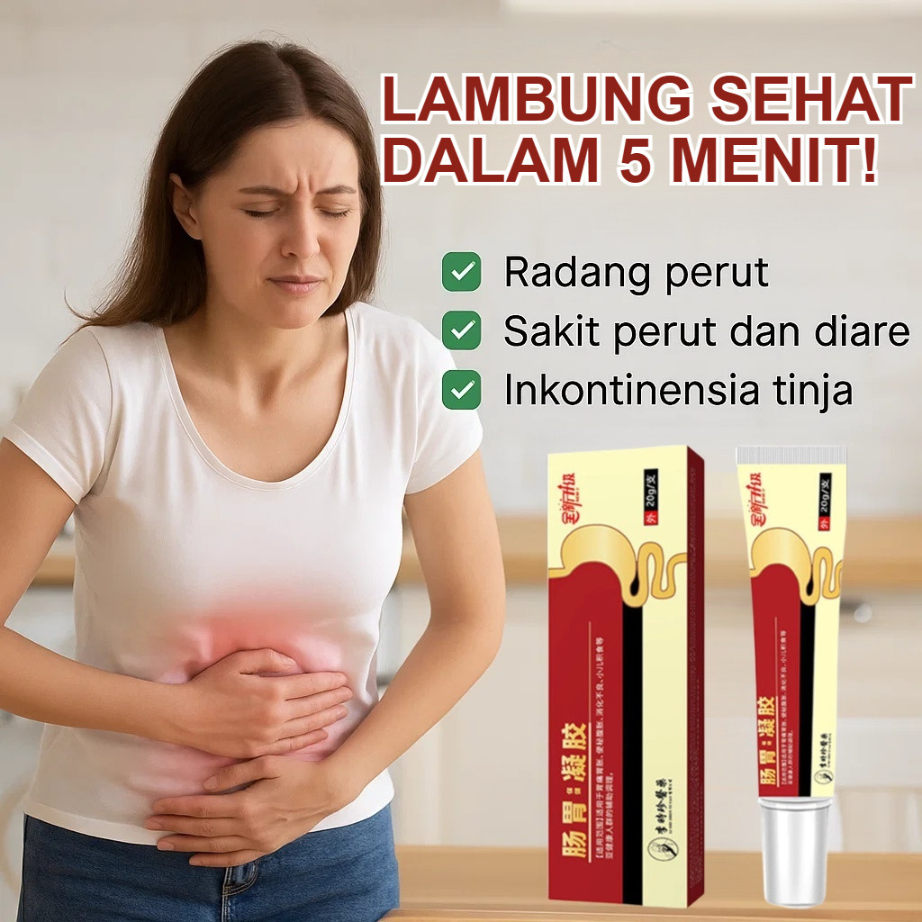 Gel Pencernaan Herbal 30 g – Ekstrak Sea Moss + Mint + Jahe, redakan asam lambung naik, kembung & ny