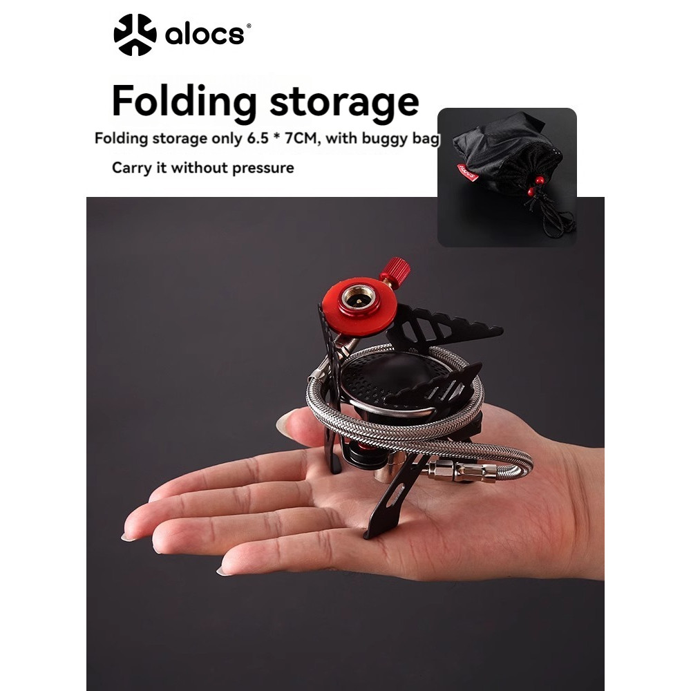 ALOCS Blue Wing Gas Stove, Outdoor Stove, Picnic Stove, Windproof Gas Stove, Camping Supplies, Porta
