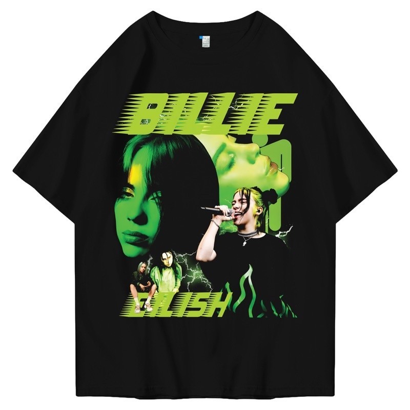 Oversized Billie Eilish hijau Vintage Tshirt  | Kaos Streetwear Unisex Tee