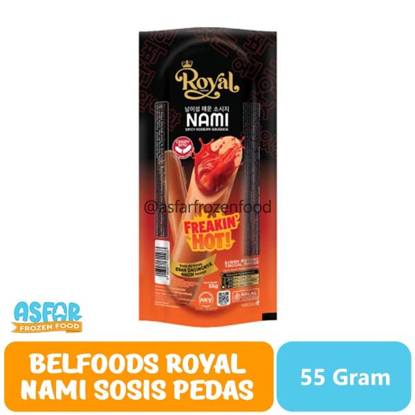 Belfoods Royal Nami Sosis Pedas 55 gr Freakin Hot Asfar