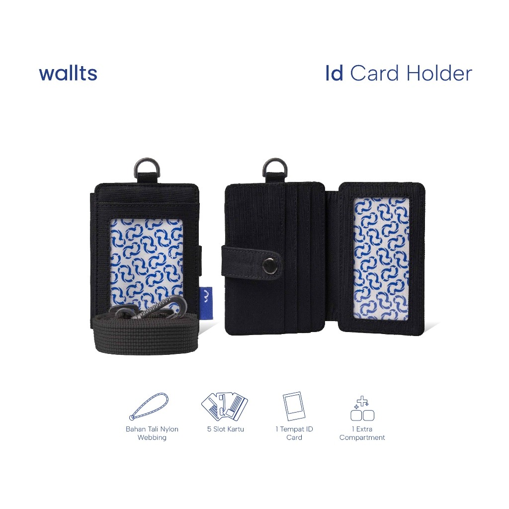 Wallts Pebble - Lanyard Name Tag ID Card Kantor Unisex Pria Wanita