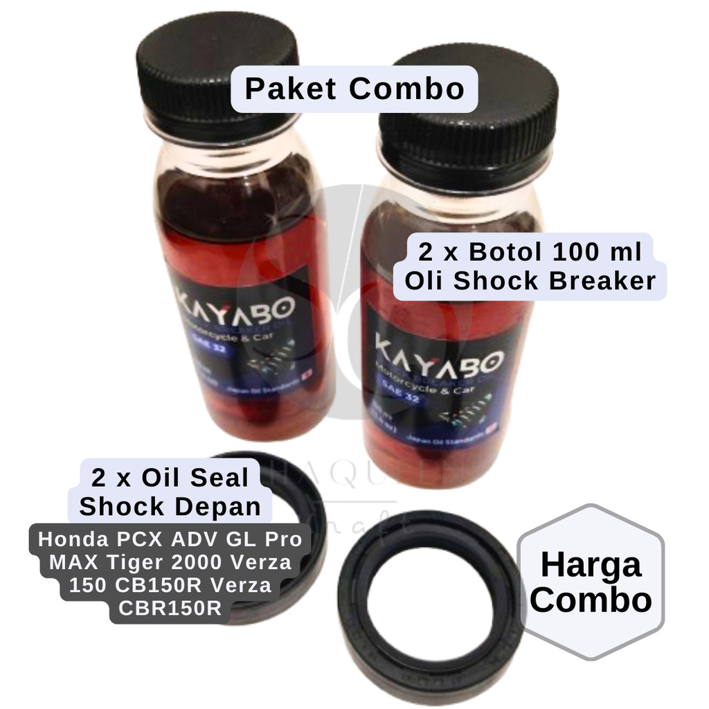 Paket Hemat Oil & Seal Shock Depan Honda PCX ADV GL Pro MAX Tiger 2000 Verza 150 CB150R Verza CBR150