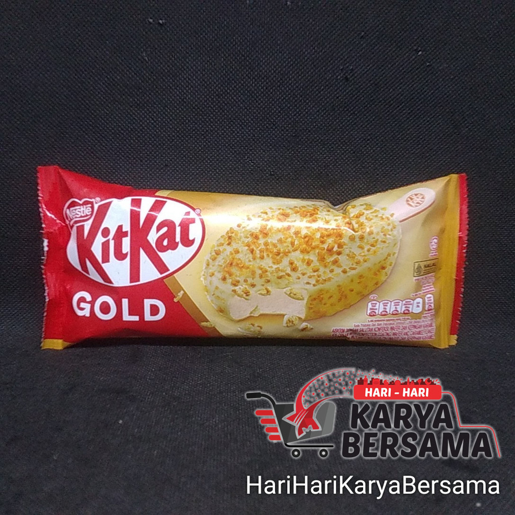 MAKANAN RINGAN ES KRIM NESTLE ICE CREAM KITKAT GOLD 85ML
