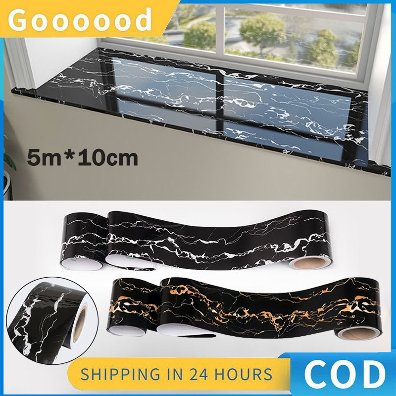5m*10cmTembok Stiker Keramik / Stiker Dekorasi Lantai / Keramik Wallpaper Sticker Border List/ Borde