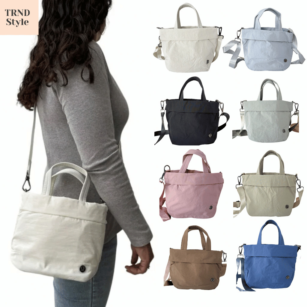 Tote Bag Selempang LULULEMN Tas Crossbody Wanita Lulu Kualitas Premium Tas Gym Banyak kantong TB047 