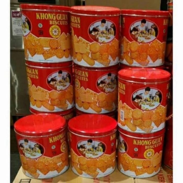PROMO  biskuit Khong Guan campur kaleng merah grosir 650 gram - 6 kaleng