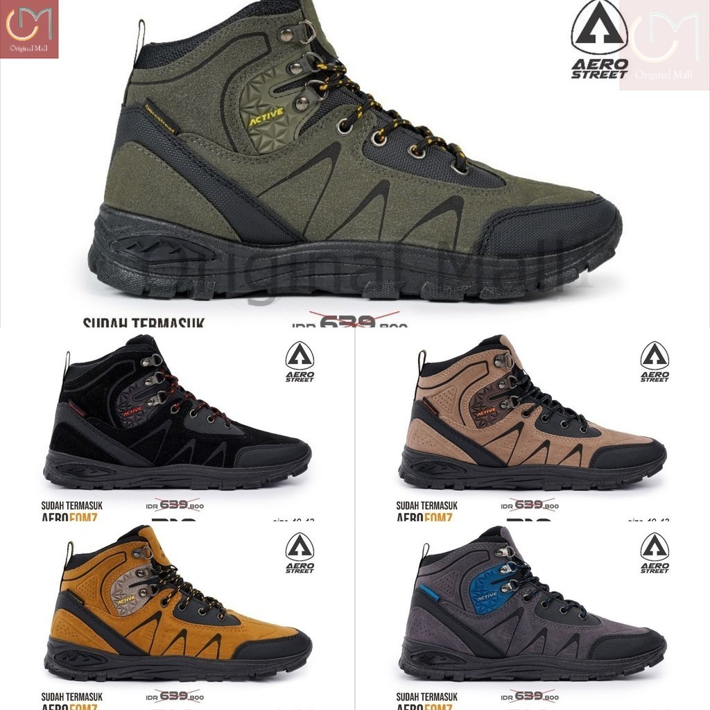 Sepatu Aerostreet 37-44 Active High Sepatu Sneakers Hiking Sport Pria dan Wanita - NO BOX