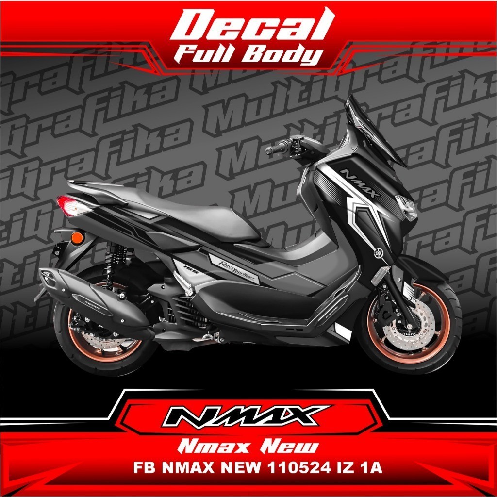 Stiker Sticker Decal Motor YAMAHA NMAX NEW  Full Body Silver 110524 IZ 01
