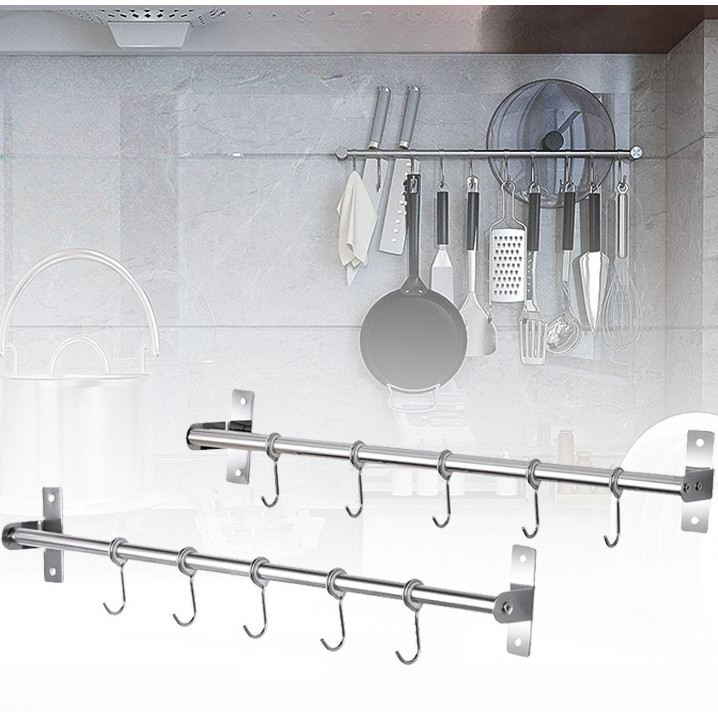 60CM Kitchen Bar Set Rak Dapur Gantung Kitchen Single Double Gantungan Dapur Stainless