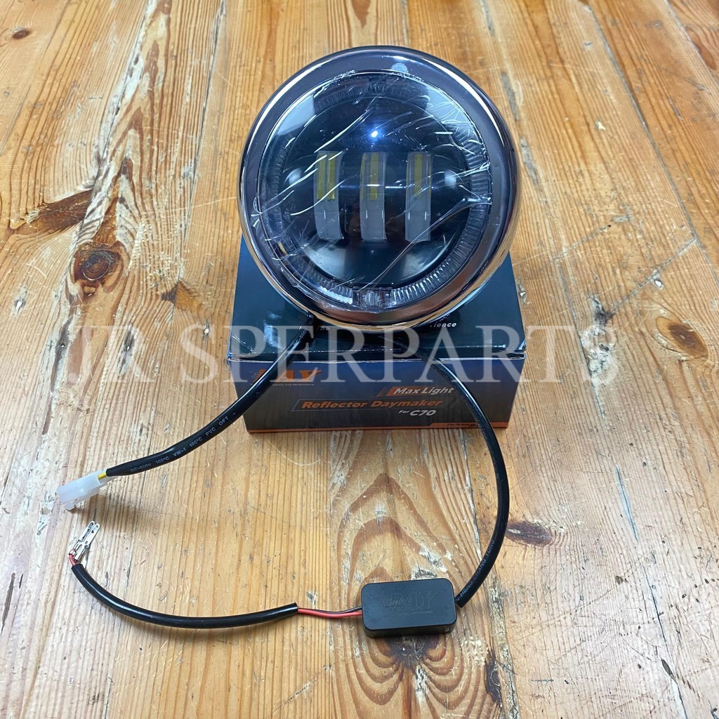 Headlamp Lampu Depan Led Projie C70 Motor LED Bulat Terang Putih