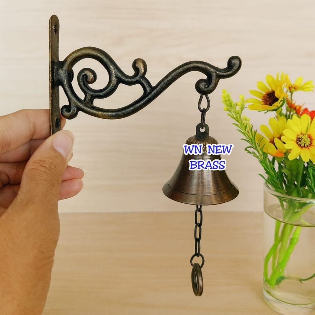 Bel Pintu Lonceng Klintingan Rumah Pagar Kuningan Antik 7 cm
