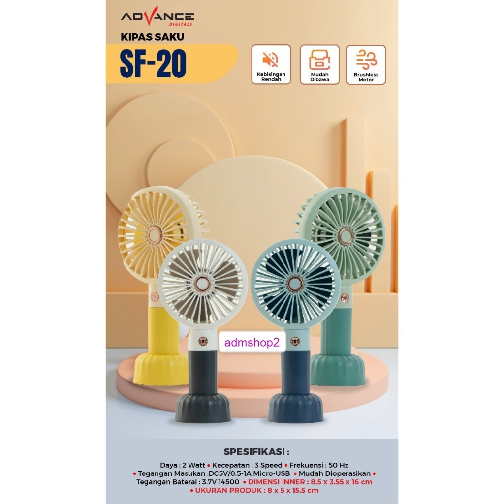 Kipas Angin Mini Genggam Votre SF-20/ Kipas Angin mini portable