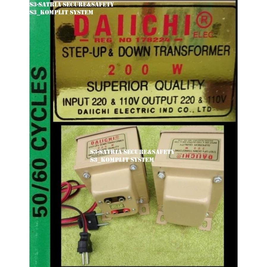 Step Up Step Down Transformer 200 Watt 220V 110V StepUp StepDown 200W