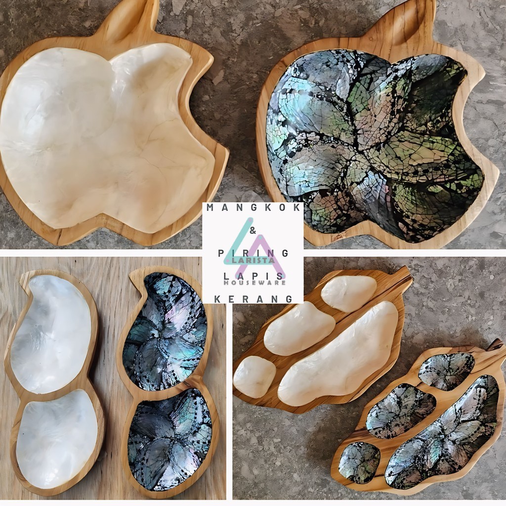 Piring Hiasan Kayu Jati Bentuk Unik Aesthetic | piring saji | piring aksesories unik lucu