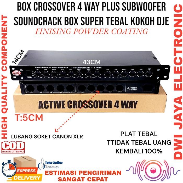 Box Crossover 4 Way Plus Subwoofer Soundcrack Box Super Tebal CVJA