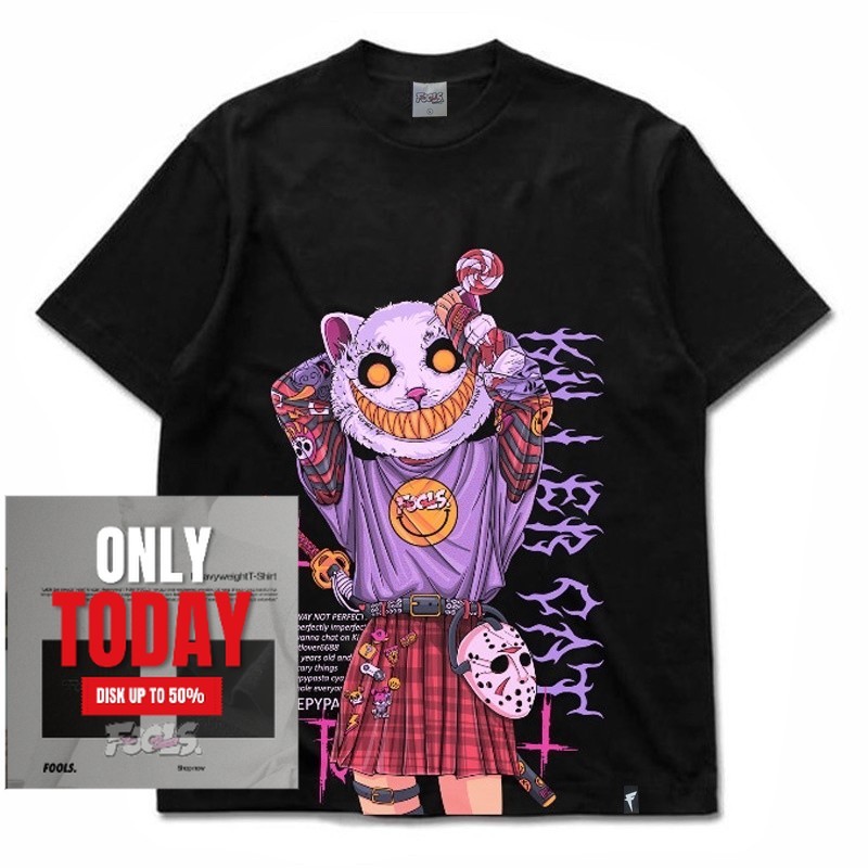 FOOLS FOX DANCER | KAOS PRIA DISTRO ORIGINAL | T SHIRT PRIA | T SHIRT PUTIH